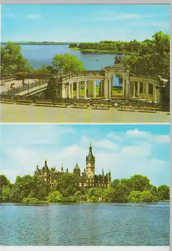 (96664) AK Schwerin, Schloss, Mehrbildkarte, 1975