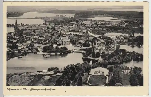 (2861) AK Schwerin, Meck.-Vor., Panorama, Luftbild, vor 1945