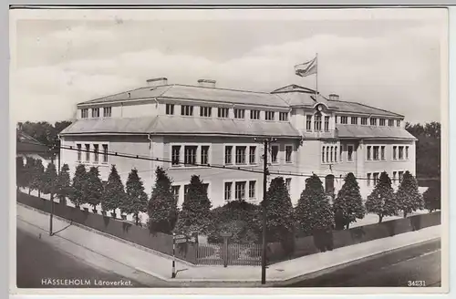 (34046) Foto AK Hässleholm, Läroverket, 1938