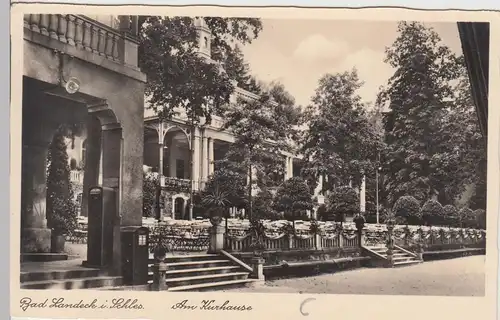 (90502) Foto AK Bad Landeck, Ladek-Zdrój, Am Kurhause, 1938