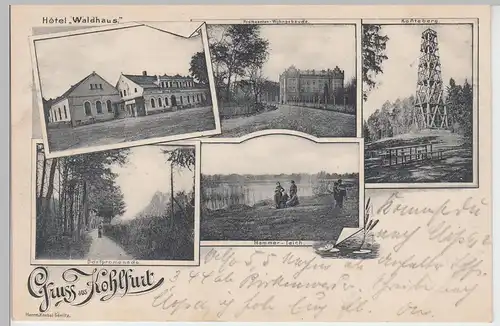 (88144) AK Gruss aus Kohlfurt (Wegliniec), Mehrbildkarte 1908