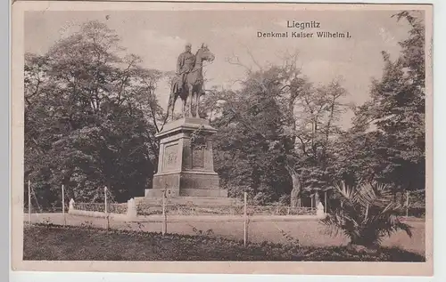 (88095) AK Liegnitz (Legnica), Denkmal Kaiser Wilhelm I., um 1920