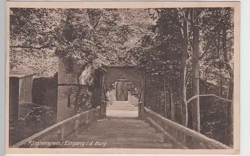 (87879) AK Walbrzych, Schloss Fürstenstein, Eingang Alte Burg 1919