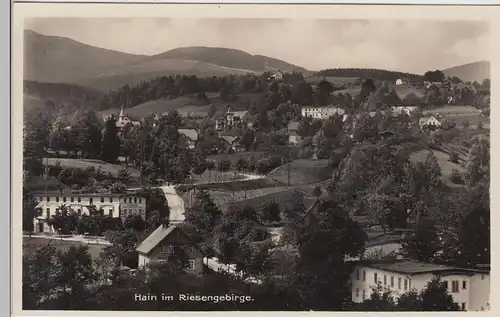 (87523) Foto AK Hain, Riesengeb., Przesieka, Panorama, vor 1945