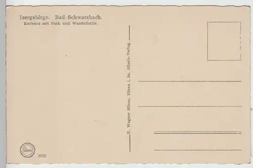 (72407) AK Bad Schwarzbach, Czerniawa-Zdrój, Kurhaus, vor 1945