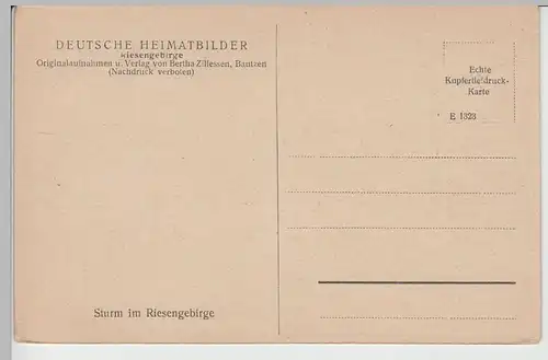 (71275) AK Sturm im Riesengebirge, vor 1945