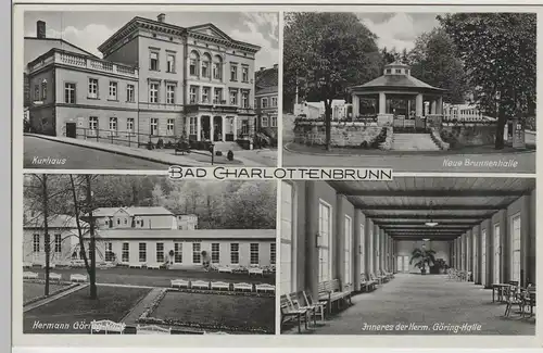 (71258) AK Bad Charlottenbrunn, Jedlina-Zdrój, Mehrbildkarte 1940er