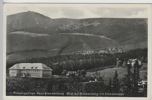 (67683) AK Riesengebirge, Krummhübel, Karpacz, Haus Brandenburg 1939