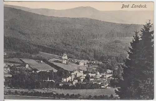 (6459) AK Bad Landeck, Ladek-Zdroj, Schlesien, Panorama 1914