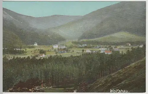 (63223) AK Wolfshau, Wilcza Poreba, Karpacz, Panorama, vor 1945