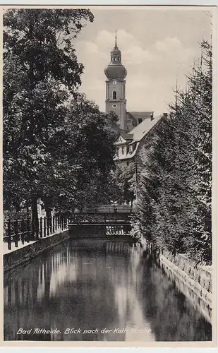 (54570) AK Polanica-Zdrójj, Bad Altheide, Blick z. Kath. Kirche, 1935