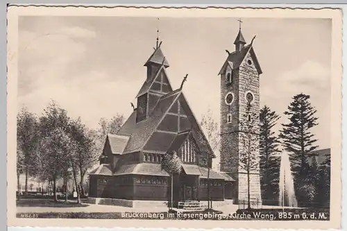 (50357) Foto AK Brückenberg i. Riesengebirge, Kirche Wang, Feldpost 1941
