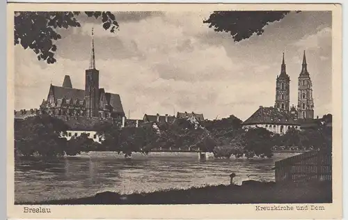 (45641) AK Breslau, Kreuzkirche und Dom, 1927