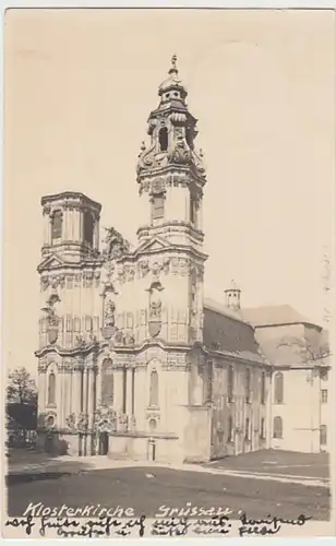 (28939) Foto AK Krzeszów, Klosterkirche Grüssau 1930