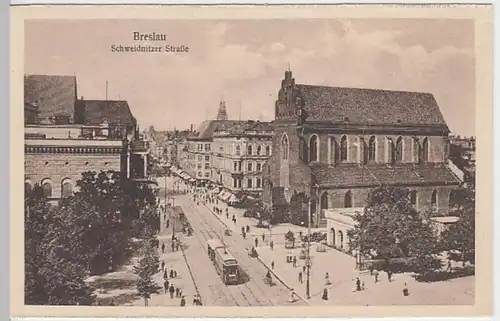 (21051) AK Breslau, Wroclaw, Schweidnitzer Straße, aus Leporello vor 1945