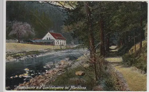 (115785) AK Marklissa, Lesna, Hagenmühle a.d. Queistalsperre 1910/20er