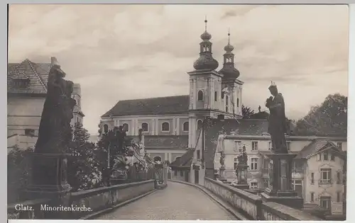 (115290) Foto AK Glatz, Klodzko, Minoritenkirche 1920/30er