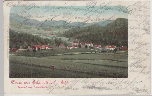 (114963) AK Gruß aus Schmidtsdorf, Kowalowa, Mieroszów, Panorama 1903