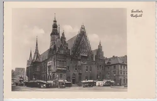 (103936) Foto AK Breslau, Wroclaw, Rathaus, vor 1945