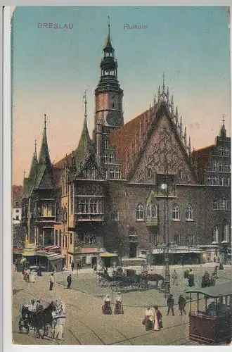 (103798) AK Breslau, Wroclaw, Rathaus 1924