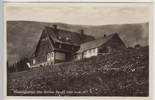 (101629) Foto AK Alte Schlesische Baude, Schronisko pod Labskim Szczytem