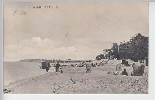 (99988) AK Niendorf, Ostsee, Strand 1908