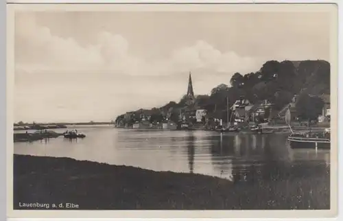 (9996) Foto AK Lauenburg, Elbe, Ortsansicht, vor 1945