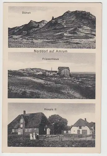 (98819) AK Amrum, Norddorf, Friesenhaus, Hospiz 2, Dünen, vor 1945