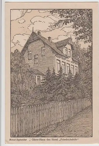 (95874) Künstler AK Heikendorf, Gästehaus des Hotel Friedrichshöh, vor 1945