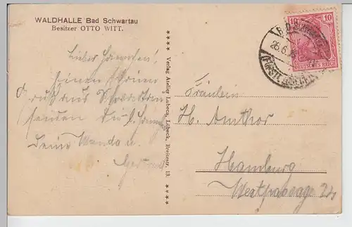 (94771) AK Bad Schwartau, Waldhalle, 1919