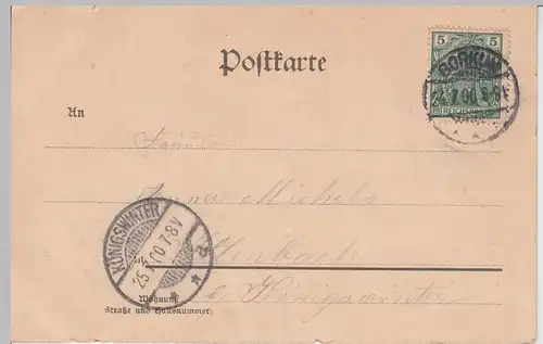 (94597) AK Gruß aus Borkum, Strand, Umkleidewagen, Wäscheleinen 1900