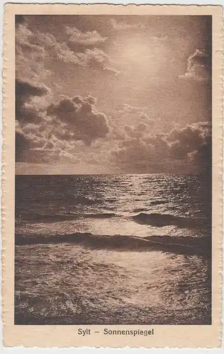 (93880) AK Insel Sylt, Sonnenspiegel, 1927