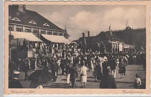 (90818) AK Westerland auf Sylt, Kurpromenade, vor 1945