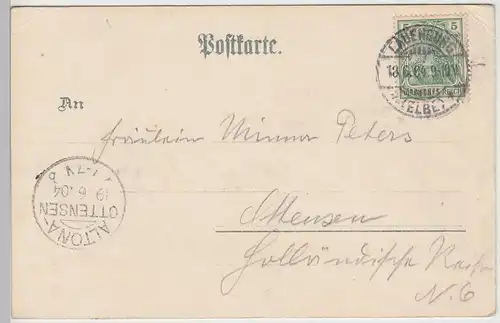 (90284) Künstler AK Gruß aus Lauenburg, Elbe, Schlossturm 1904