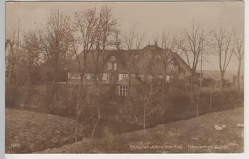 (82823) Foto AK Christian-Albrechts-Koog, Friesisches Gehöft, 1929