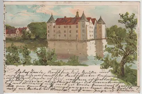 (80933) Künstler AK Schloss Glücksburg, 1899