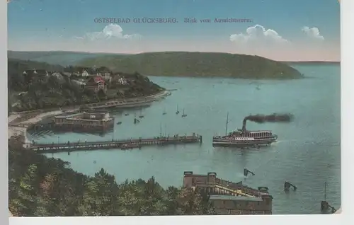 (78314) AK Ostseebad Glücksburg, Blick vom Aussichtsturm, 1915