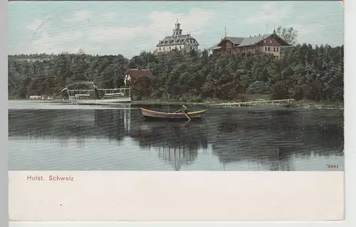 (78158) AK Malente, Kellersee mit Hotel Holsteinische Schweiz 1908