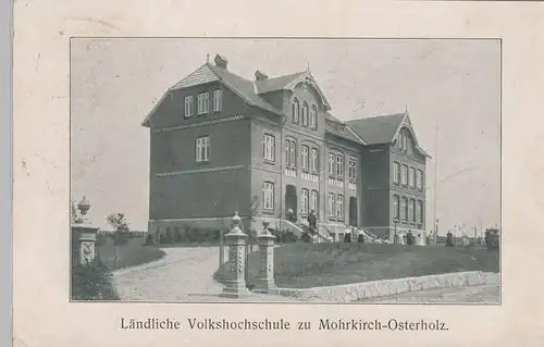 (76789) AK Mohrkirch Osterholz, Ländliche Volkshochschule, Bahnpost 1910