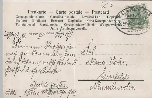 (76789) AK Mohrkirch Osterholz, Ländliche Volkshochschule, Bahnpost 1910