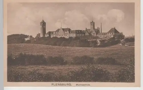 (76386) AK Flensburg, Marineschule Mürwik, Marinepost 1917
