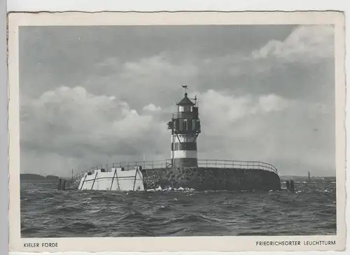 (75287) AK Kiel, Kieler Förde, Friedrichsorter Leuchtturm, 1941