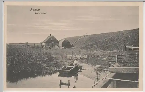 (74105) AK Husum, Halbmond, vor 1920