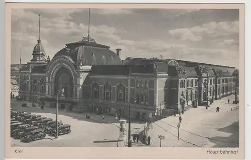 (74100) AK Kiel, Hauptbahnhof, 1933-45