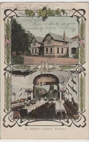 (72787) AK Schulau, W. Köhlers Gasthof, 1906