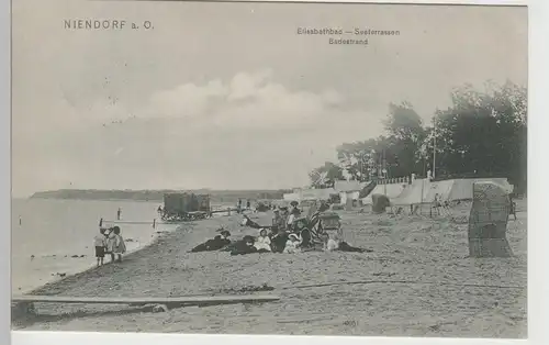 (71538) AK Niendorf (Timmendorfer Strand), Elisabethbad, Seeterrassen 1906