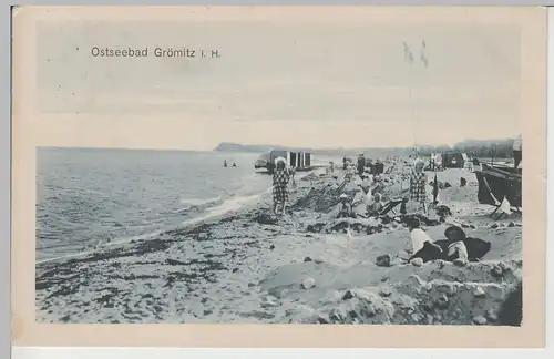 (71533) AK Ostseebad Grömitz, Am Strand 1909