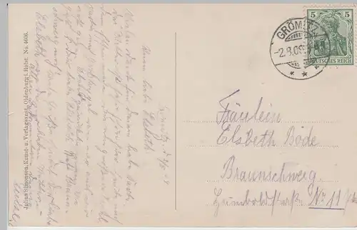 (71533) AK Ostseebad Grömitz, Am Strand 1909