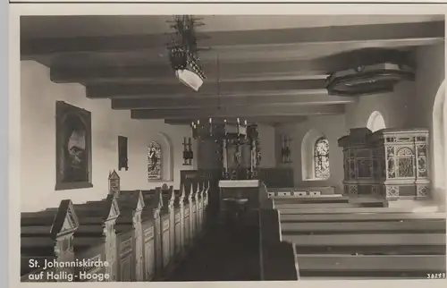 (68208) Foto AK Hallig Hooge, Inneres der Johanniskirche