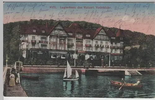 (66390) AK Kiel, Logirhaus des Kaiserl. Yachtclubs, 1917